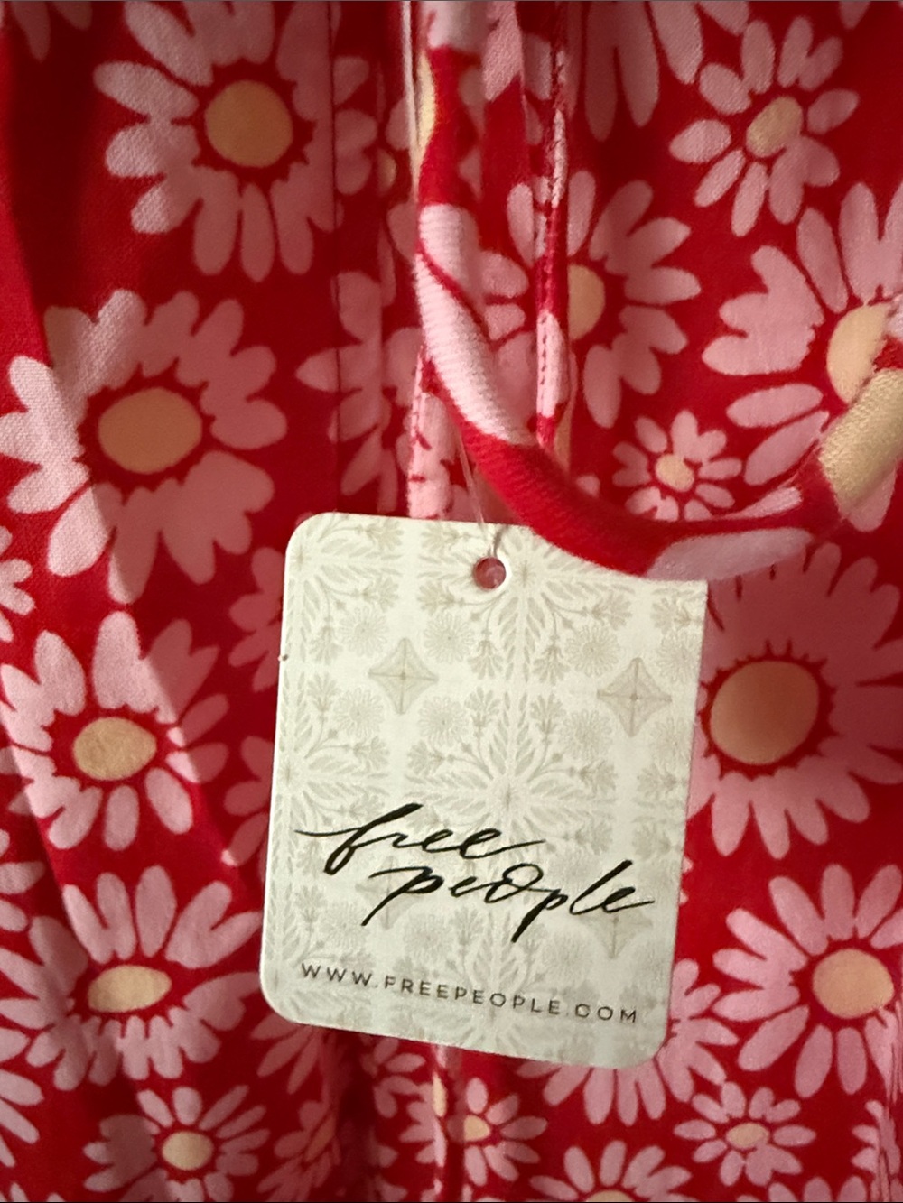 Free People Pink and White Floral Midi Dress - Picture 6 of 7